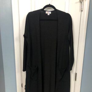 Black LulaRoe Sarah Cardigan duster